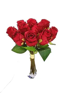 Cailey Rose Bud Bouquet x 12 H11 Red | Faux Red Rose Bud Floral Bouquet