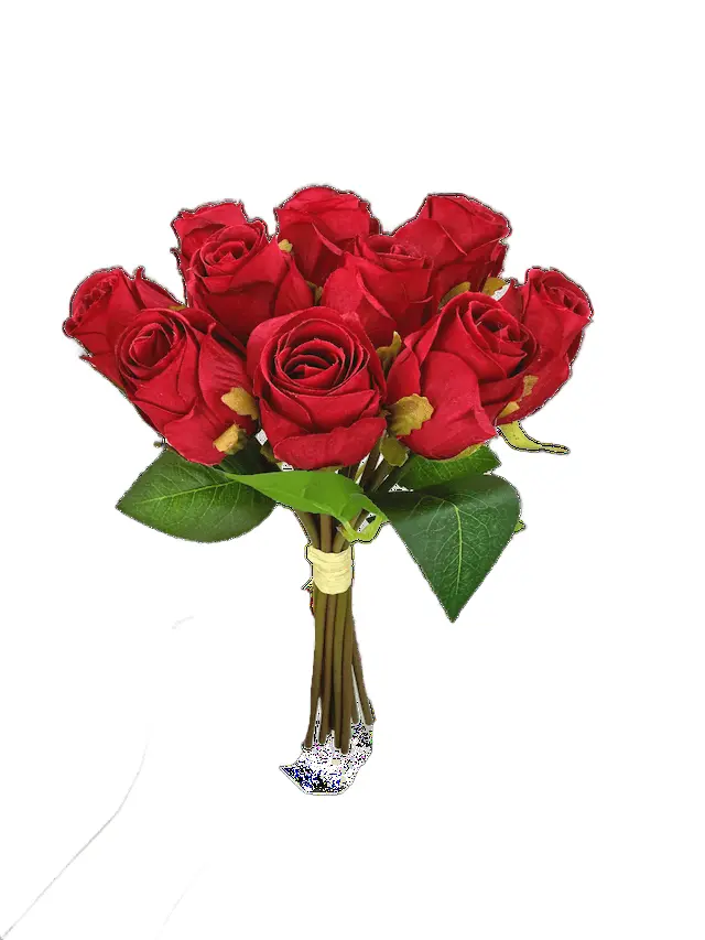 Cailey Rose Bud Bouquet x 12 H11 Red | Faux Red Rose Bud Floral Bouquet