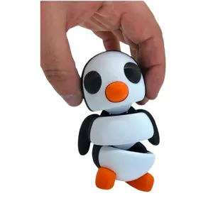 Cute Large Articulating Penguin Toy with Flexible Joints and Adorable Design