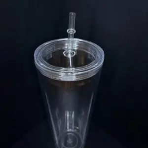 10oz, 16oz, 24oz Clear Acrylic Snowglobe Tumblers