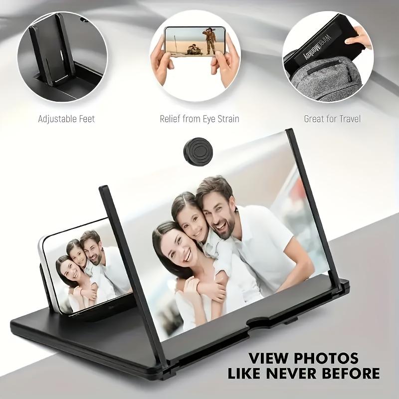 Phone Screen Magnifier Stand | Instantly Turns Your Phone into a Tablet for Easier Movie Watching, Hands-Free & Eye-Friendly Design with Foldable Portability, Made of PVC
