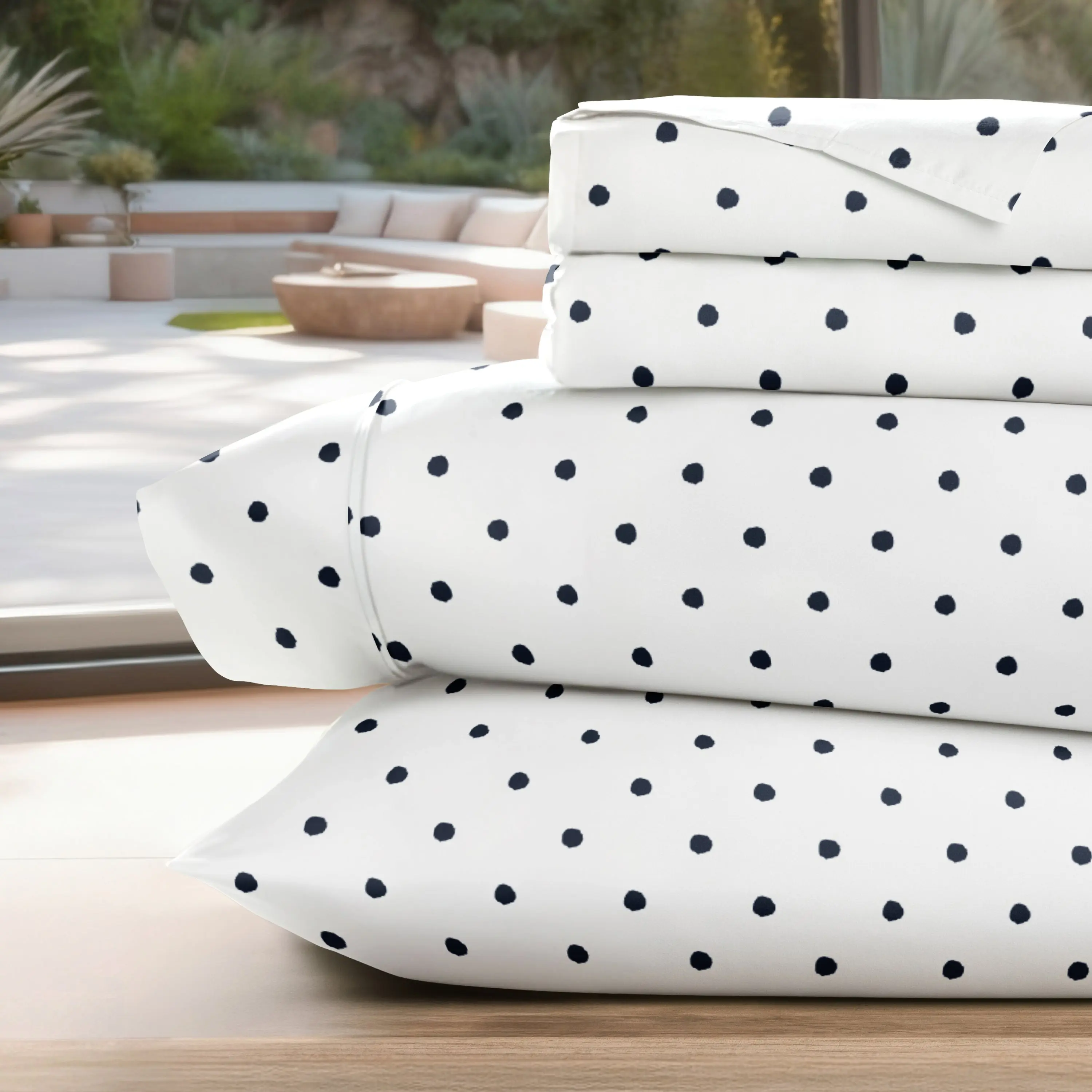 Dots Pattern 4-Piece Sheet Set