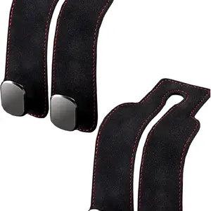 2 pcs Car Seat Headrest Hooks for Purses and Bags, 2026 New Car Purse Hook Seat Back Hanger Storage Organizer, Leather Purse Hook for Car
