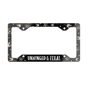 Unhinged & Feral Funny Car License Plate Frame, Unhinged Meme, Funny Racoon, Funny Possum, Gift For Him
