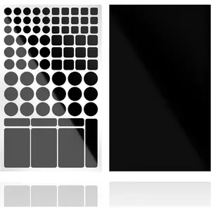 DIY All-Black Light-Dimming Stickers, 2 Sheets Cut-or-Whole Strips, 50% Dimming, Blocks LED Lights, 100% Shading for Scrapbooking & Stamping Hobbies, Block Led Lights