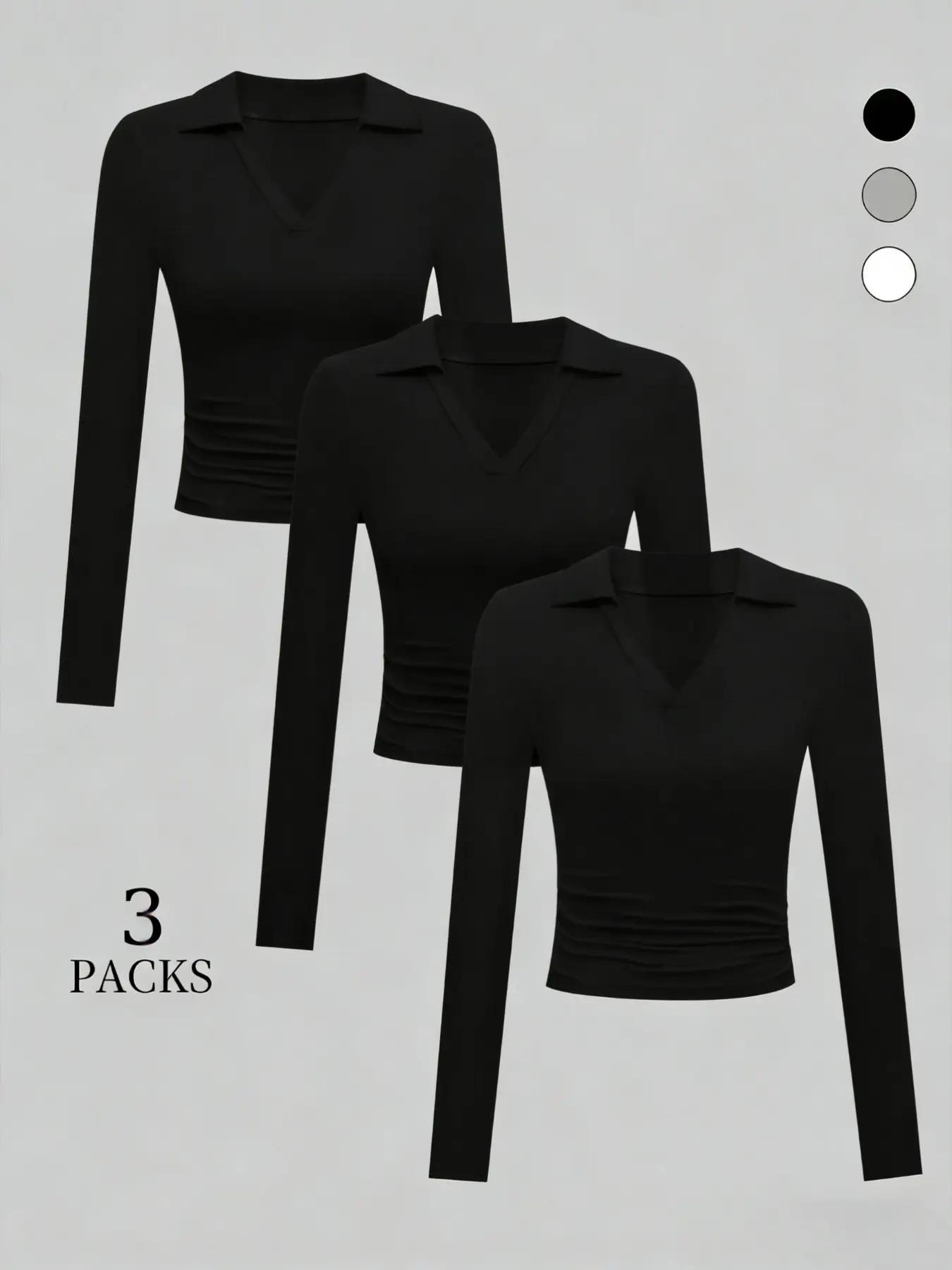 Women's Three-Piece Set, Lady, Autumn Winter Knit, Solid Color, Long Sleeve V Neck, Slim Fit, Basic Casual Fashion Top, Daily Commuting, Womenswear, Knitted Top, Cozy Knitwear Set