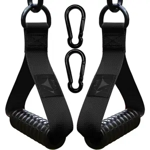 Heavy Duty Gym Workout Handle Attachments - , Comfortable & Anti-Slip Rubber Exercise Grips for  Machines, Pulley Systems and Other Fitness Equipments