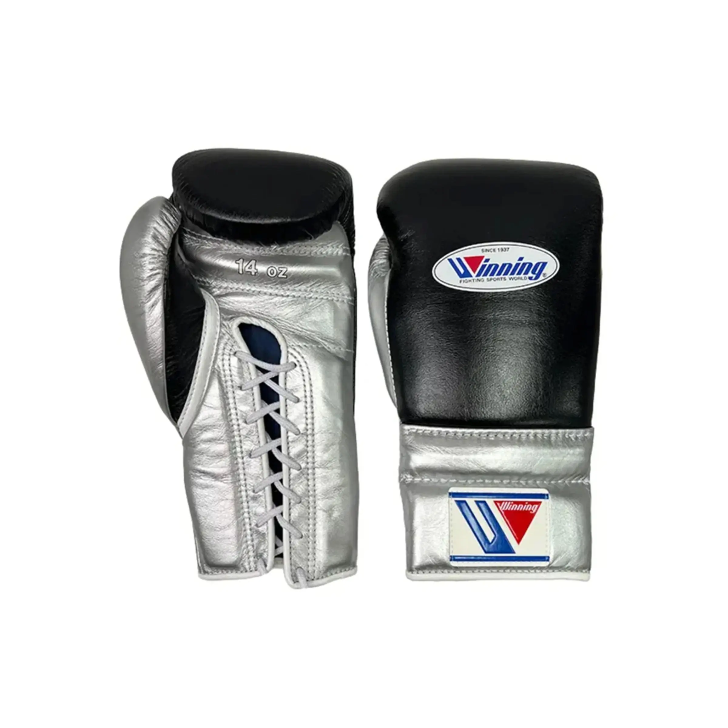 Winning MS600 16oz Pro Boxing Gloves(Black/Silver)