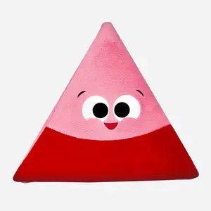 ABCmouse Shapeys Trina Triangle Plush Pillow – Soft Two-Tone Pink Learning Buddy for Kids Ages 3+, Triangle Shape Recognition, Back & Arm Support, Geometry Learning, Reading & Learning Comfort