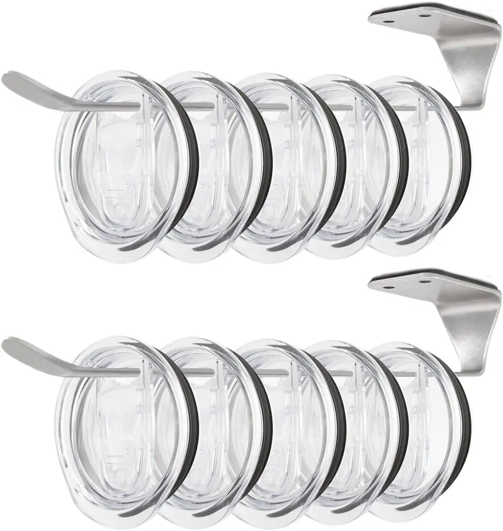 2 PCS Tumbler Lid Organizer Hooks | Space-Saving Cup Lid Holder for Kitchen Storage