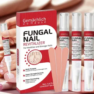 Gemachlich zuhause Toenail Fungus Treatment Extra Strength, Antifungal Solution for Toenail or Fingernail, Triple Action Formula for Remove Fungal, Repair and Renewal Damaged Nails 0.4 Fl Oz