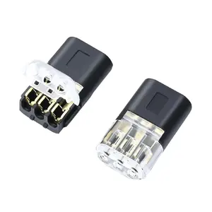 D3 Weld-Free and Stripping-Free Terminal Block, Interconnectable and Detachable Quick Connector, Three-Core Plug Electrical Connector for Automotive Wires and Cables with Terminal Connection