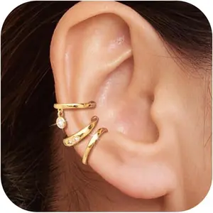 Exquisite 3 combination sleeve stud, classic clip stud, cuff without stud, clip cartilage stud, clip stud gift for 2025