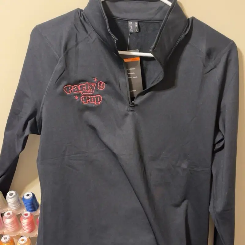 Customized 1/4 zip Embroidered