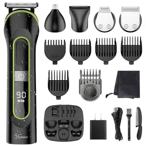 Men's 5-In-1 Shaving Kit, Cordless Electric Razor, Nose Hair Trimmer, LED Display, Waterproof Wet/dry Use, Rechargeable Battery