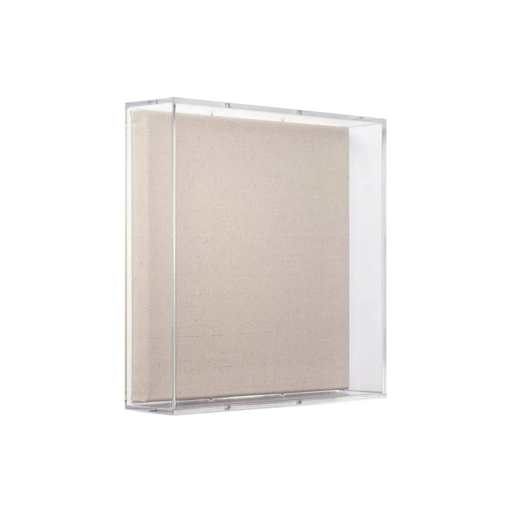 36" x 36" x 3" Modern UV-Grade Acrylic Shadowbox with Linen Canvas