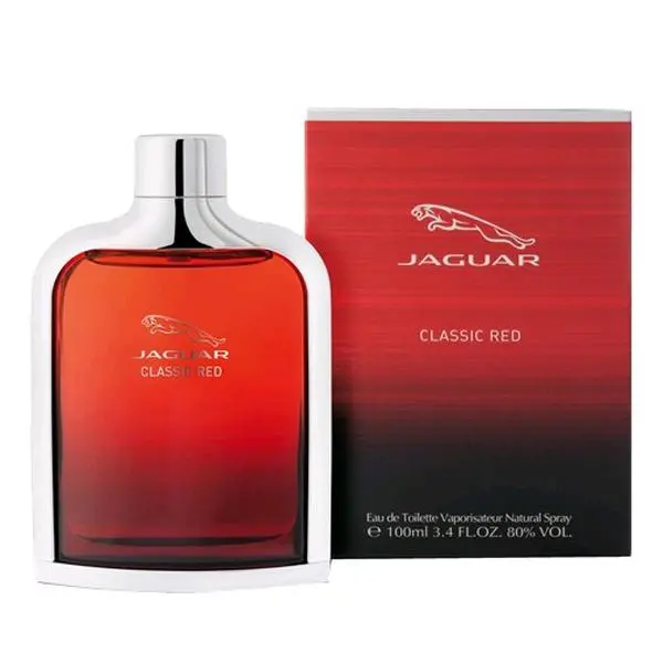 Jaguar Classic Red by Jaguar, 3.4 oz EDT Spray for Men, Blueberry, Citrus, Fresh, Amber, Spray Bottle, Signature Scent, Cedar Base, Fruity, Passion Boost, Active Spray Men's Fragrance