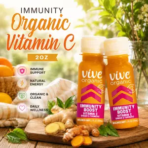 Organic Immunity Boost Vitamin C, Ginger & Turmeric Shot (2oz bottle)