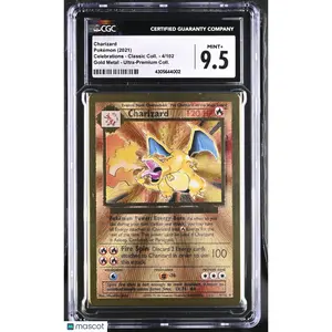 2021 Pokemon—Charizard #4 Celebrations: Classic Collection—Gold Metal CGC 9.5