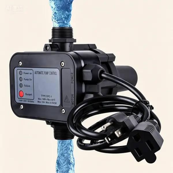 Electronic Water Pump Pressure Controller with Flow Sensor, Automatic Self-Priming Pump Switch, 110V-120V AC 50/60Hz, IP65 Waterproof Pressure Regulator