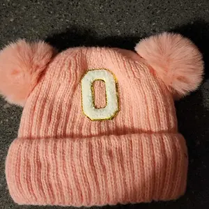 Cute Baby Knitted Hat with Letter Decoration, Soft Warm Knitting Beanie for Kids, Casual Fashion Accessory for Fall & Winter, Perfect Gift (0-3y)