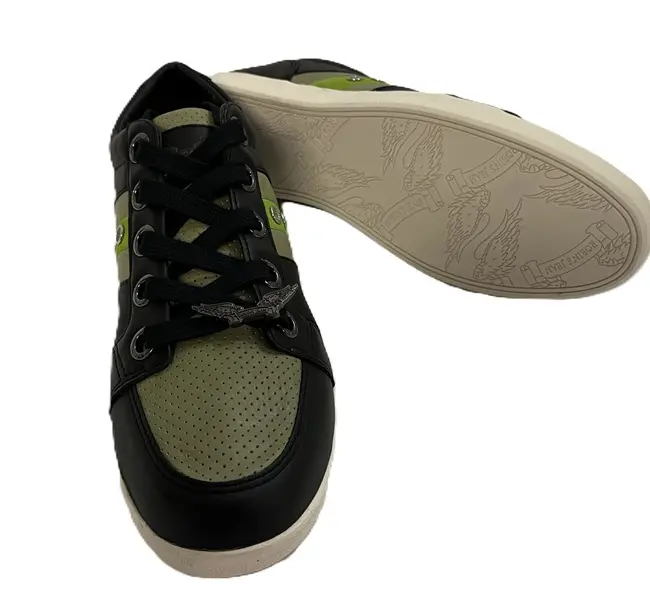 Men's Robin's Jean Fashion Sneakers Maddox, Black/Green with stripes size 11 US Footwear Casual Boy