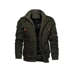 Men’s regular-fit autumn–winter motorcycle-style loose stand-up collar hooded fleece jacket, perfect for casual pants and boots, comfortable cotton all-season streetwear