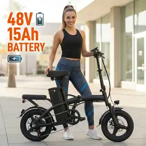 LOOKRUN G11 Electric Folding Bicycle 600W Motor 48V 10AH Battery 30 Miles Range Dual Seat Urban Commuter Bike Foldable Off-Road Fat Tire f12