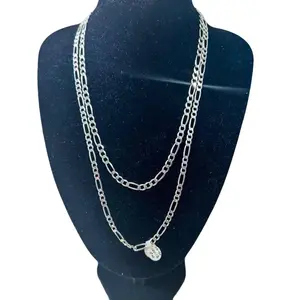 Huge Sale on Figaro chains in Italy 925 Sterling Silver 24” long, 6mm thickness, 22g
