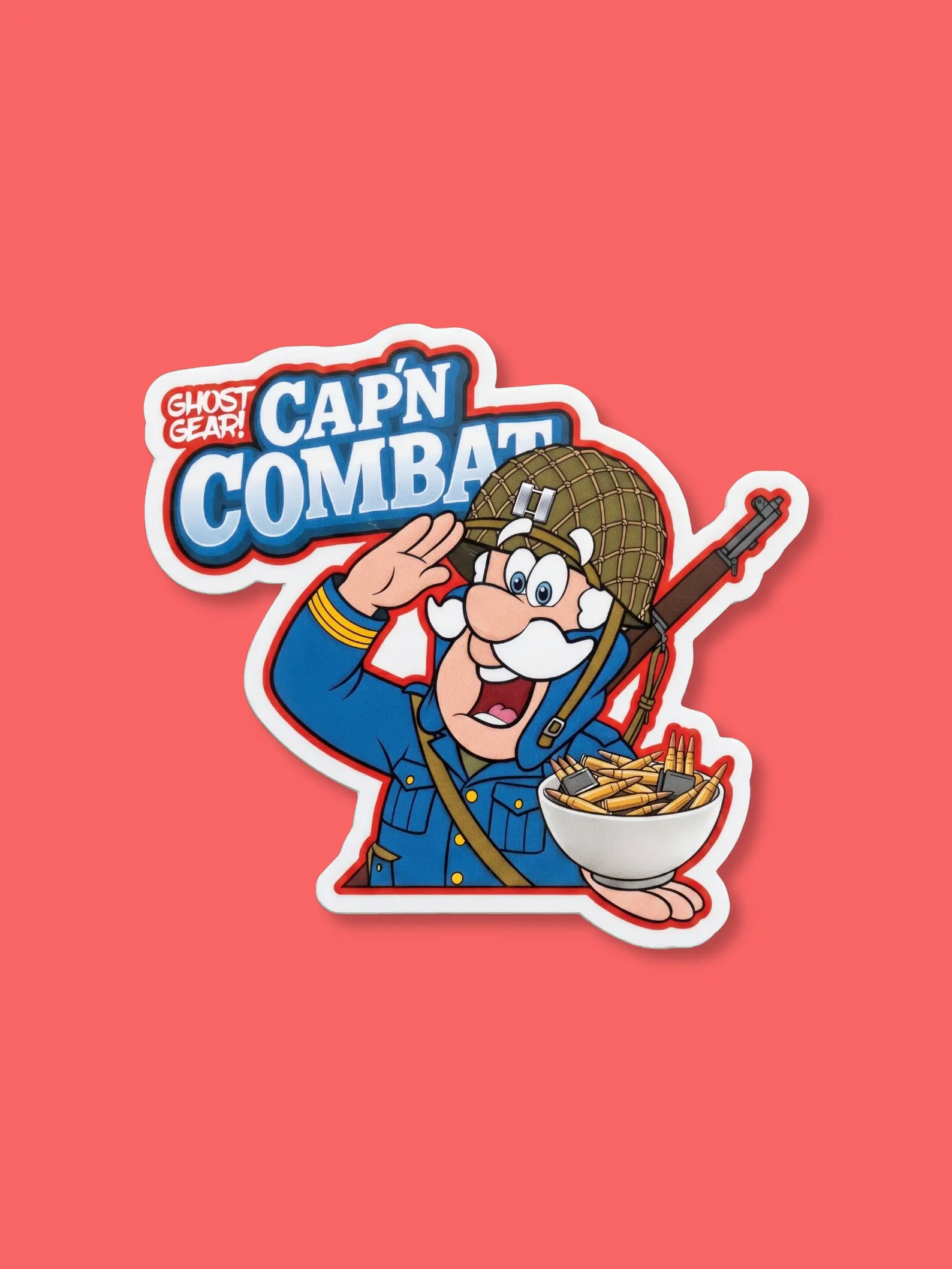Cap'n Combat Meme Sticker | Ghost Gear EXCLUSIVE