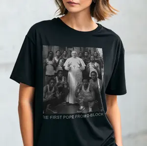 Pope From Oblock Shirt First American Pope Pope Back to Da Hood Chicago Trendy Style Casual Cotton