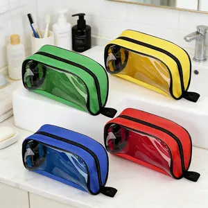 4 Piece Durable Zipper Storage Bags, Leak-Proof Portable Multi-Use Pouches, Transparent Window, Home Outdoor Car Bag, Item Organizer