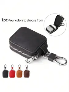 Mini PU Leather Keychain Handbag, Zipper, Multifunctional Waist Hanging Earphone Storage Case, Universal Protection, Gift for Birthday Party, Multi Purpose Keychain