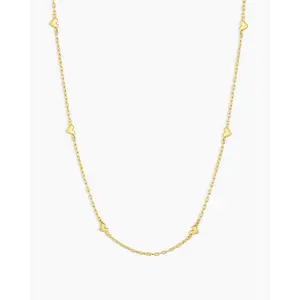 gorjana – Amour Necklace – 18K Gold-Plated Heart Chain – Dainty & Romantic Jewelry – Meaningful Accent for Layered Looks