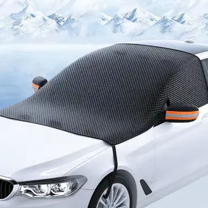 Car Windshield Snow Cover, All Season Windshield Cover, Windshield Snow Frost Ice Cover, Heavy Duty Windproof Waterproof UV Resistant, fit for Cars, SUV, Vans, Truck，46 * 60inch