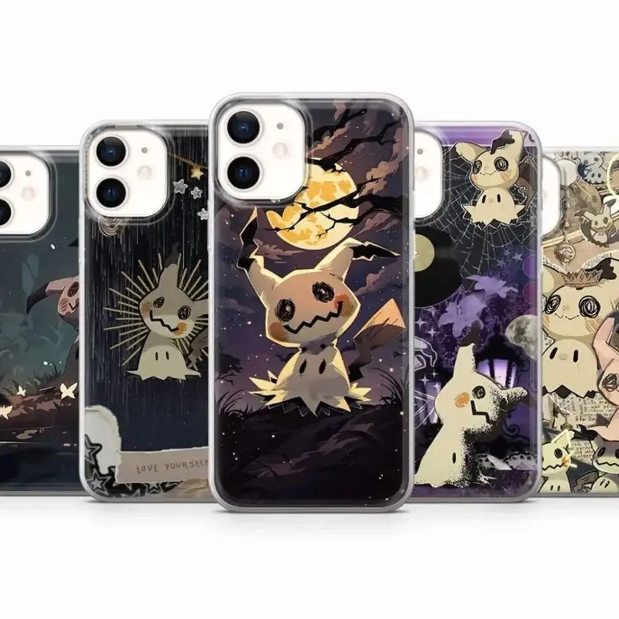 Mimikyu Inspired Phone Case Cover Compatible with iPhone X, 11, 12, 13, 14, 15, 16, 17 Plus Pro Promax & SS Galaxy S21-26 Series
