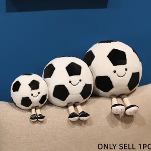 6.29inch & 11.81inch Football Plush Dolls, Cute Stuffed Soccer Toys with Feet, Perfect Gift for Fans, Unisex Plushies for 2026 World Cup