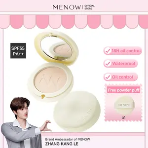 MENOW Sun protection Powder, SPF 35, All day oil control and longlasting wear,Waterproof, Sweatproof ,Concealer,Minimized Pores, does not cake or smudge, suitable for both dry and oily skin,  all day matte finish(with puff)