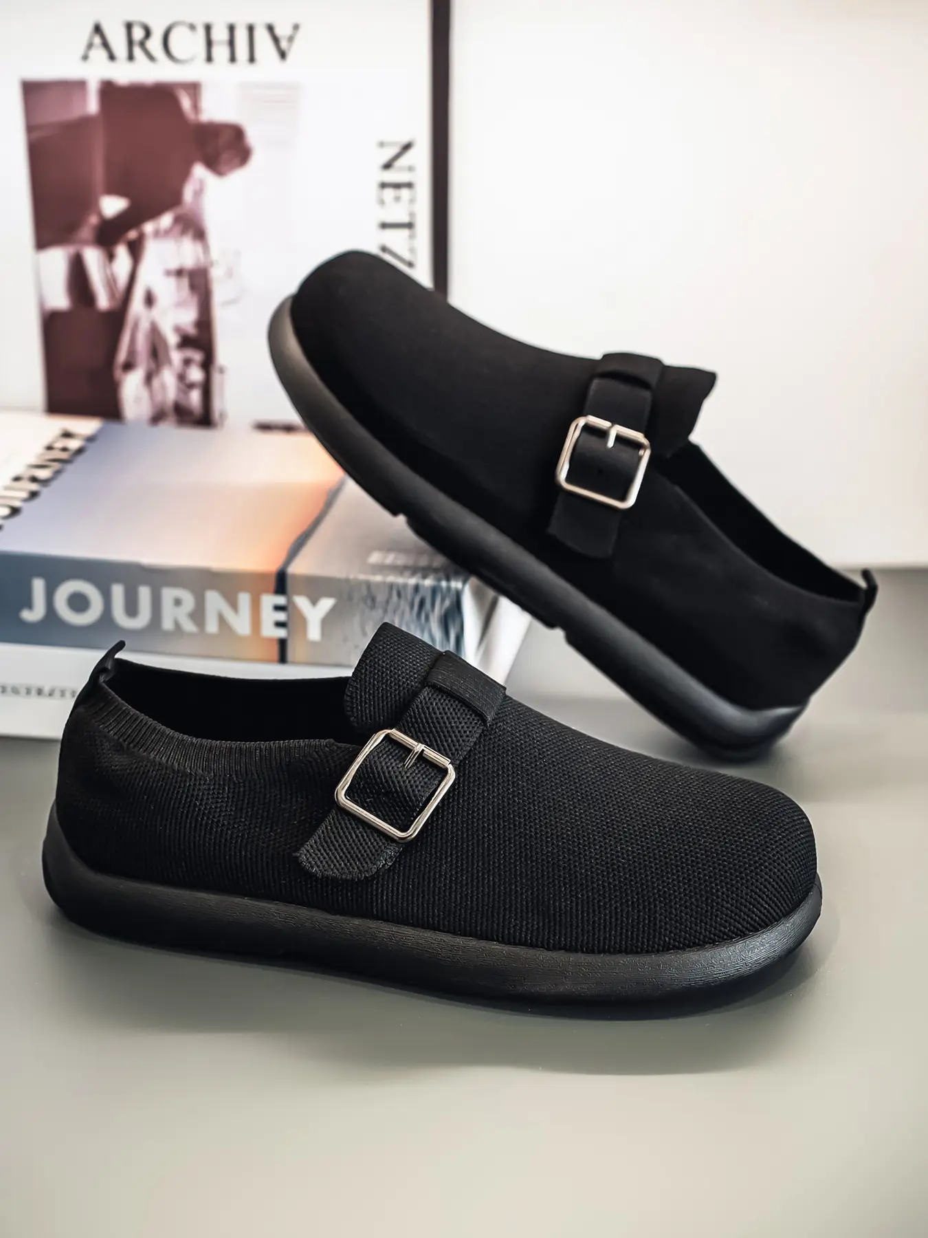 Men's Casual Espadrilles, Round-Toe Textile Upper, Lightweight Breathable Knit Design, Casual Slip On, Perfect for Daily Wear & All-Season Comfort