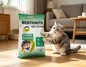 Gardenia Scented Bentonite Cat Litter – 5L (12lb) Fast Clumping, Super Quick Drying, Strong Odor Control, Low Dust Formula for Daily Use