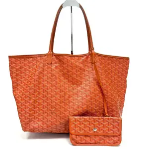 Pre-owned Goyard Vintage Orange Canvas GM Shopper Leather Straps Base 40cmN22973782