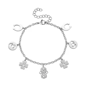 Multiple Symbolic Charms Bracelet in Stainless Steel 7.509.50In Christmas Gifts
