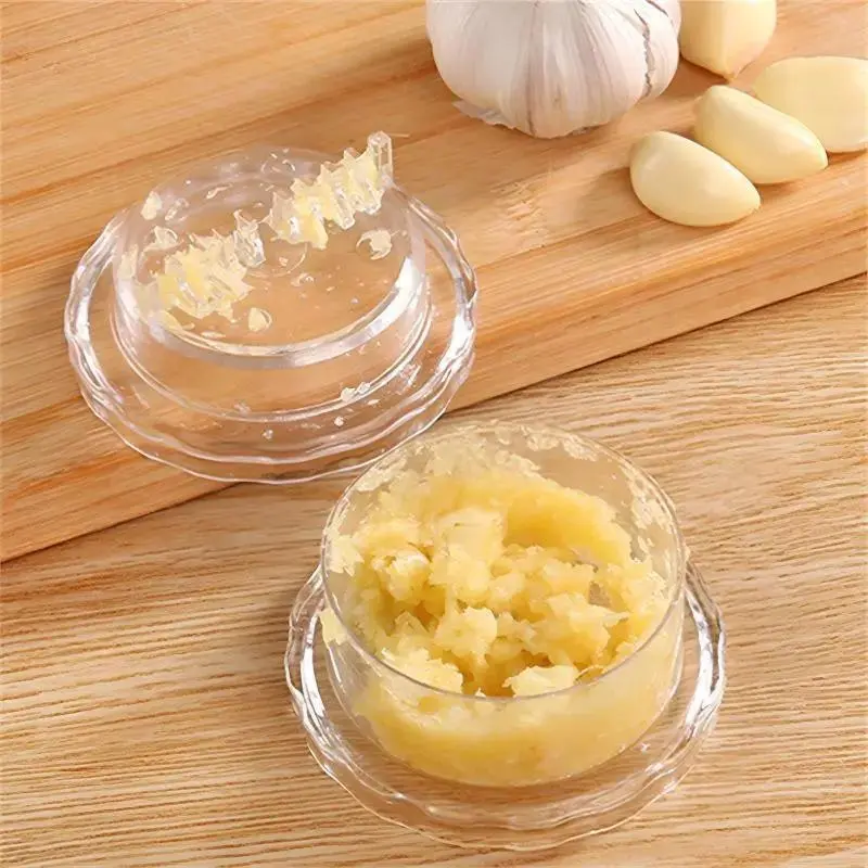 New Style Garlic Grinding Box, Dual-use Garlic Peeler and Press, Handheld Kitchen Tool for Mincing Garlic Easily-MM1