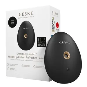 GESKE SmartAppGuided™ Facial Hydration Refresher | 4 in 1 | Water Atomizer | Moisturizing Spray Machine | Face Mister | Humidifier for Natural Glow | Reduce Redness & Dry Skin | Oval
