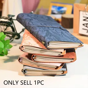 A6 Retro Handheld Diary Notebook, Portable Notebook, 96 Pages/192 Sheets, Travel Notebook with Binding, Thick Grid/blank/lined Inner Pages, Soft Cover Notebook, Perfect Gift for Girls