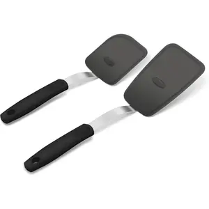 2- Small  Spatula Set, Heat-Resistant Kitchen Spatula Turner Set for Nonstick Cookware, Flexible Kitchen Utensils for Flipping Eggs, Pancakes, or Lifting Cookies and Brownies