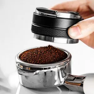 OANKR Coffee Distributor And Espresso Tamper 51mm 53mm 58mm Dual Head Leveler Compatible with Breville Bottomless Portafilter Coffee Tools Coffee Equipment