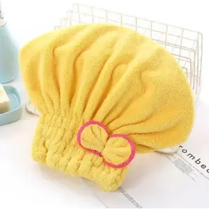 Quick-Dry Microfiber Hair Cap – Bow Tie Spa Shower Cap Drying Towel