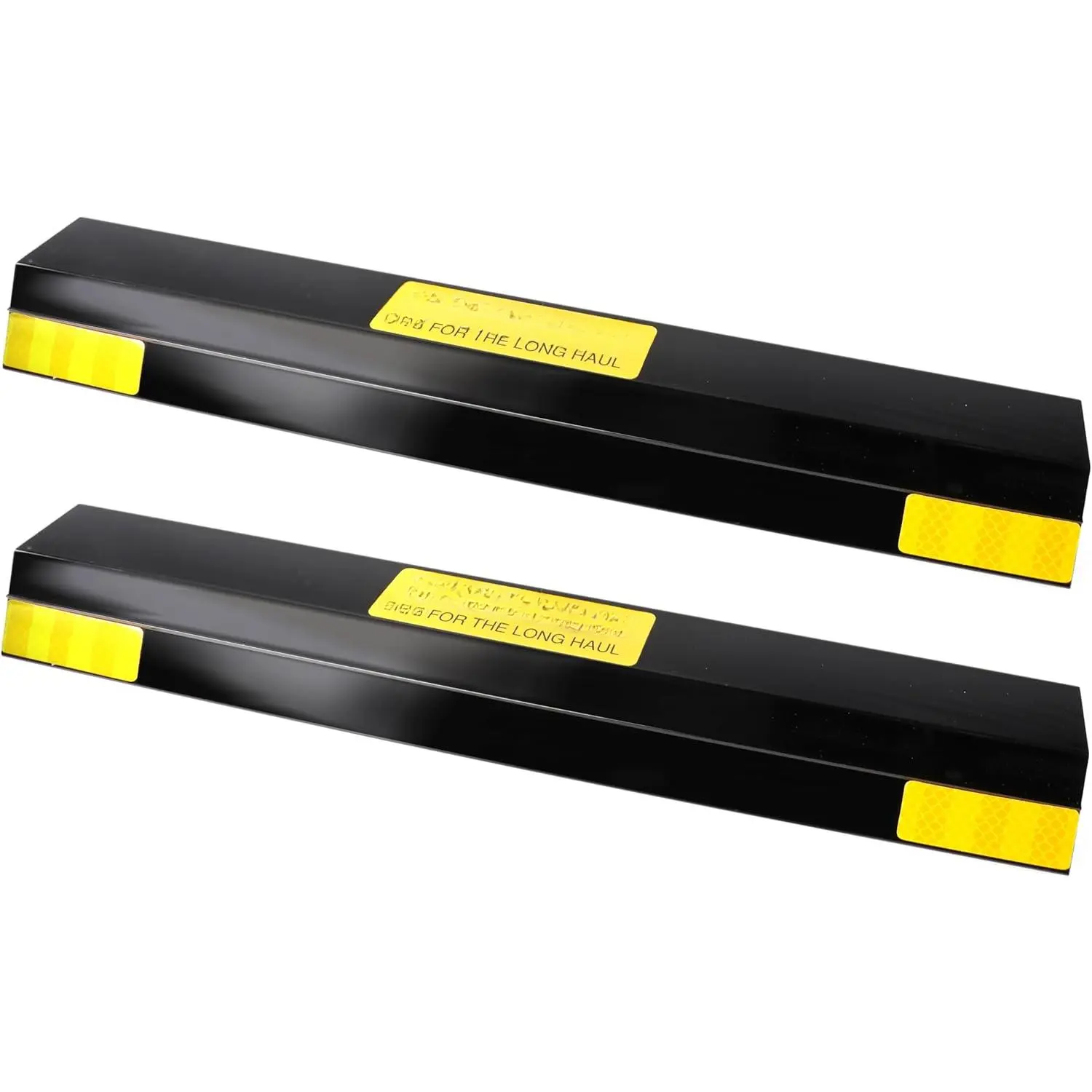 51034 16 in. Heavy Duty Car Parking Stoppers 2 Pack Easy Install 16" x 1.8" x 3.8" for Garage and Outdoor Car SUV Truck Eco Friendly Material Reflective Strips