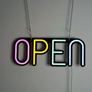 Open Neon Sign - Bold Open Design for Business Ambiance - Versatile Use in Retail Restaurants & Event Spaces - Modern Eye-Catching Lighting outdoorfun Led Lighted Led Signs